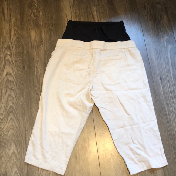 NWOT Linen Maternity Capri pants size M - Picture 5 of 6